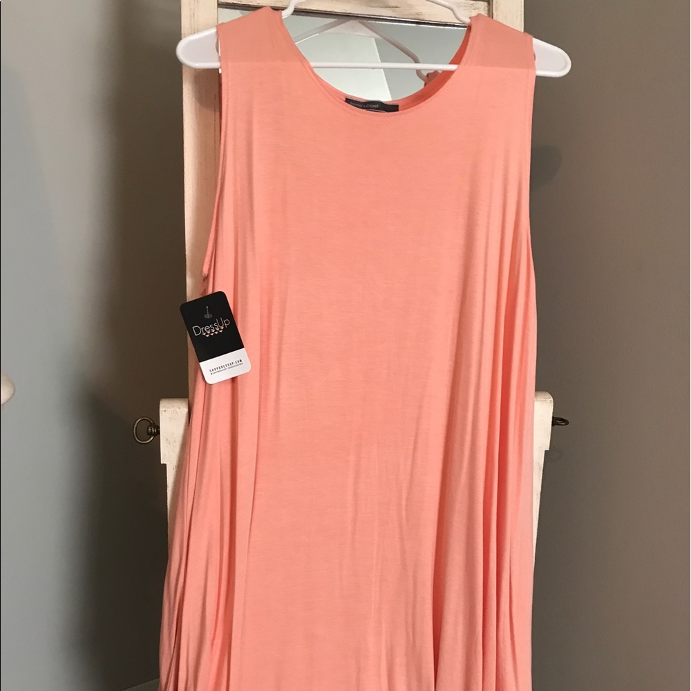 Peach jersey knit dress from Dress Up NWT