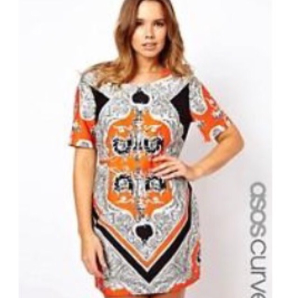 Scarf print mini shift dress - Picture 4 of 4