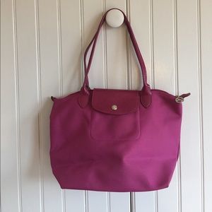 Pink Longchamp "Le Pliage" bag