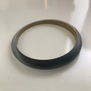 Alexis Bittar Black Lucite Skinny Taper Bangle