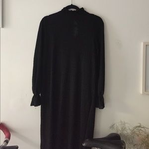 Zara Victorian Style Ankle Length Knit Dress Small