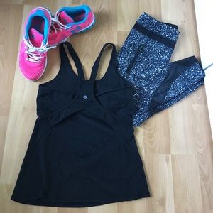 Lululemon black cross back tank
