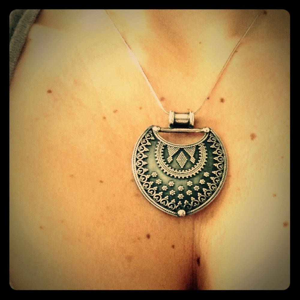 Antique bohemian medallion pendant