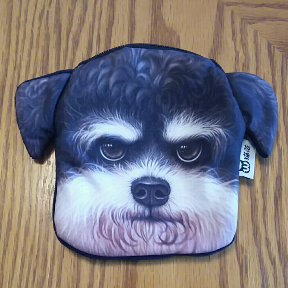 Dog zipper coin purse