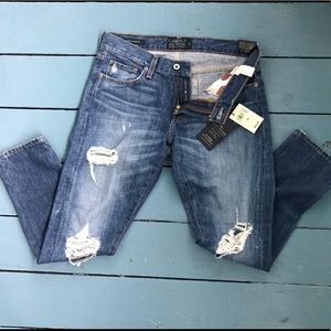 Lucky brand "boyfriend slim fit" distressed jeans