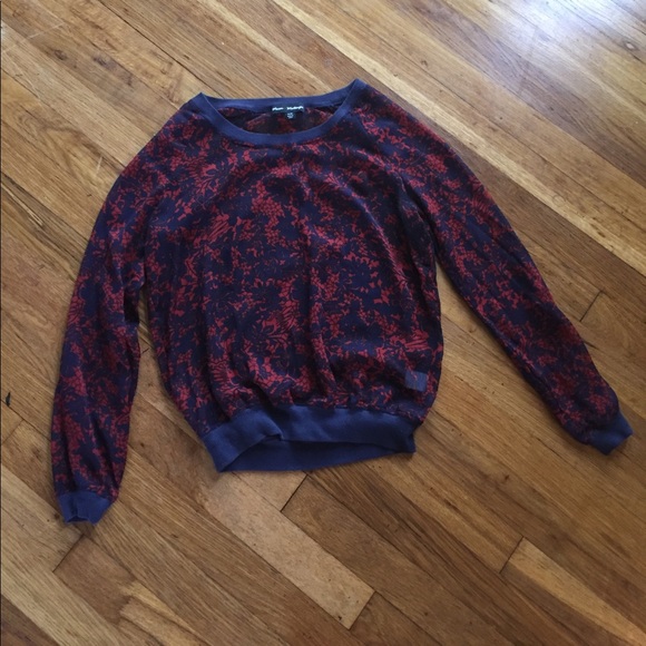 Red and Blue Long Sleeve Top - Picture 1 of 7