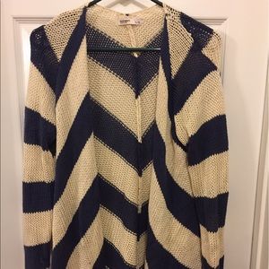 Navy and cream sweater