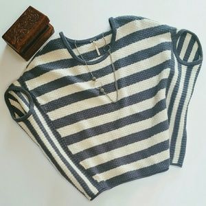 Free People Medium striped cocoon sweater
