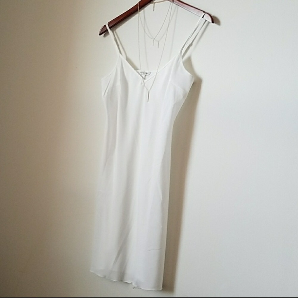 Banana republic white slip dress