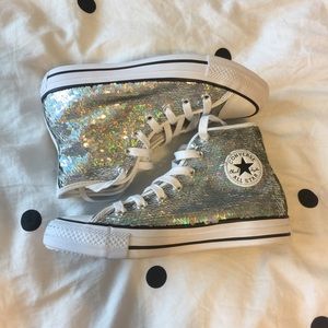Sequin High Top Converse