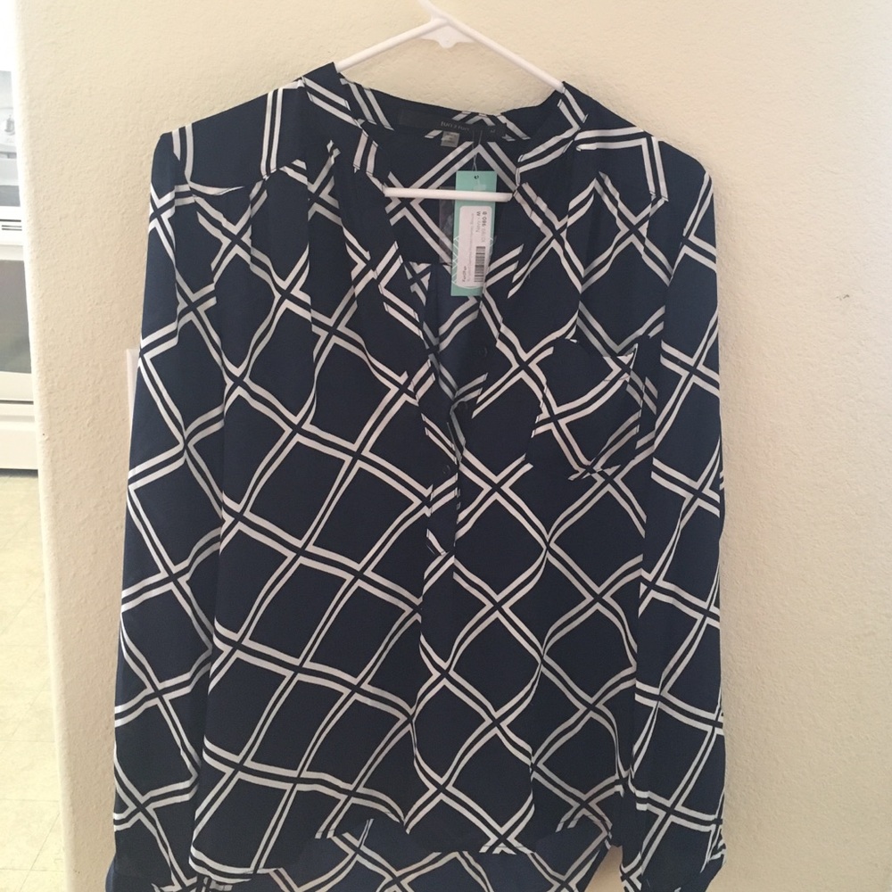 NWT diamond print Henley
