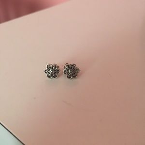 Pandora flower earrings.