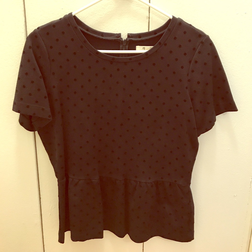 Black peplum top