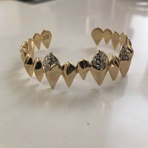 NWOT Alexis Bittar Gold/Swarovski Cuff bracelet