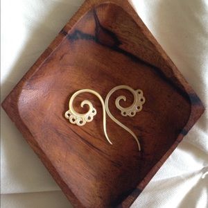 Hand carved shell earrings