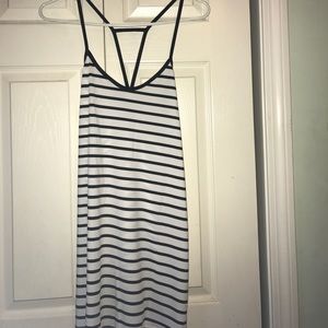 Striped Racer Back Flowing Tank Top
