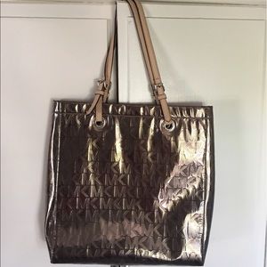 Michael Kors Silver Metallic Purse