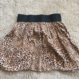 Cheetah print mini skirt