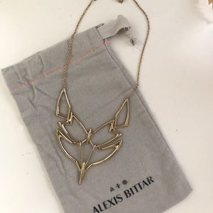 Alexis Bittar Kinetic Gold Fox Bib Necklace