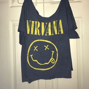 Frayed Nirvana Crop Top