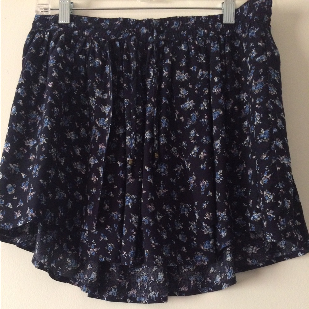 Blue Floral Skirt