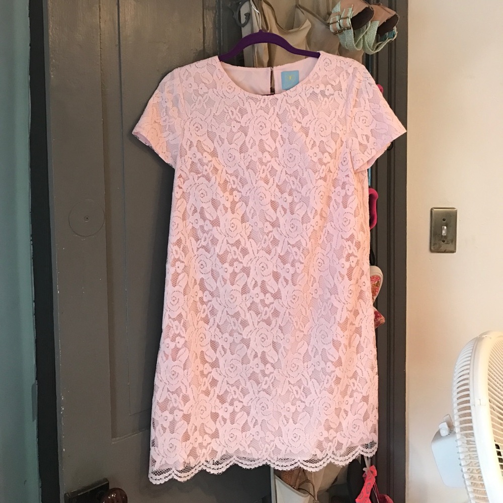 CeCe light pink floral lace dress