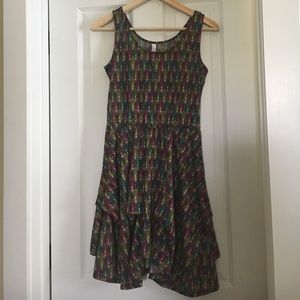 Xhiliration Multicolored Feather Sleeveless Dress