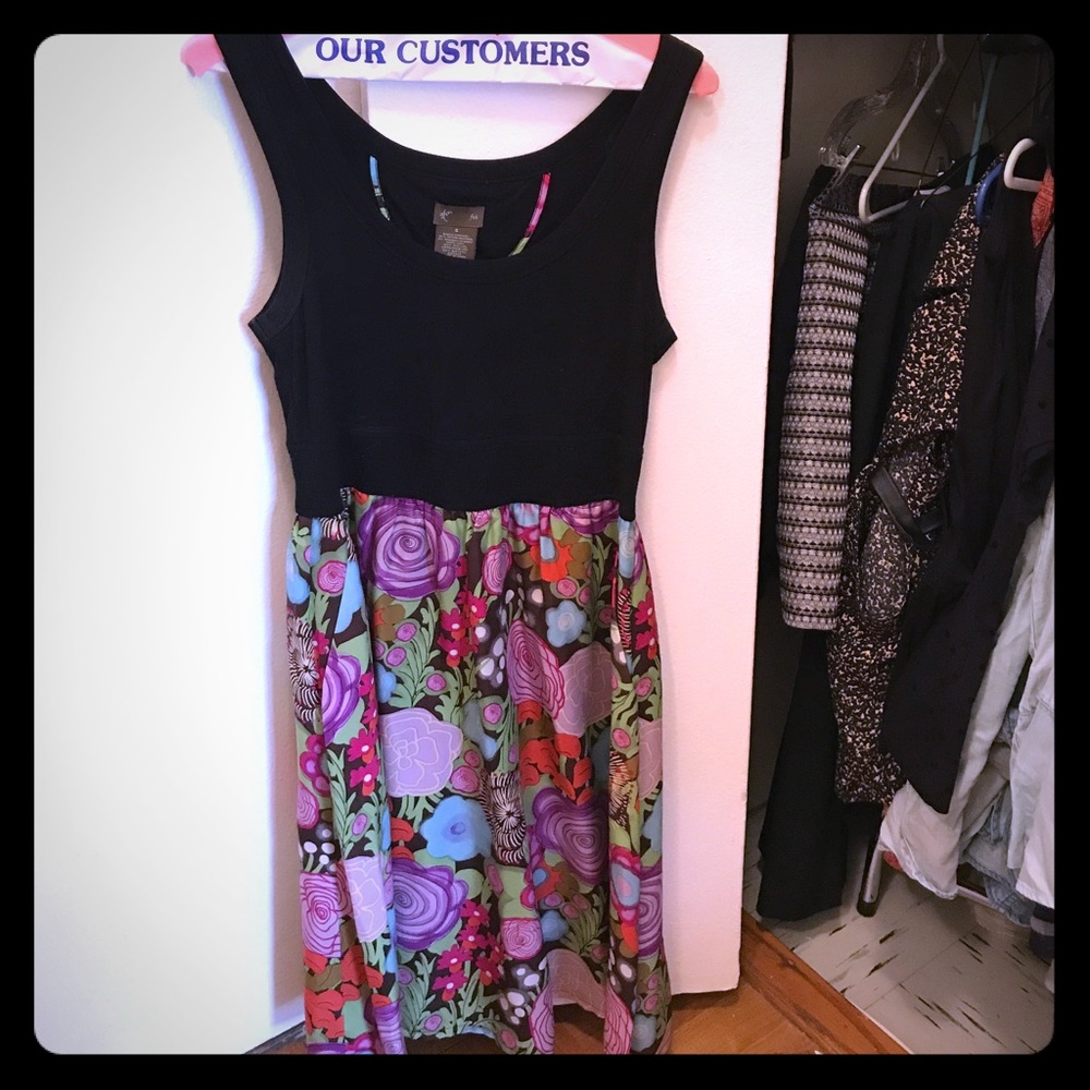 Flirty and fun black floral dress