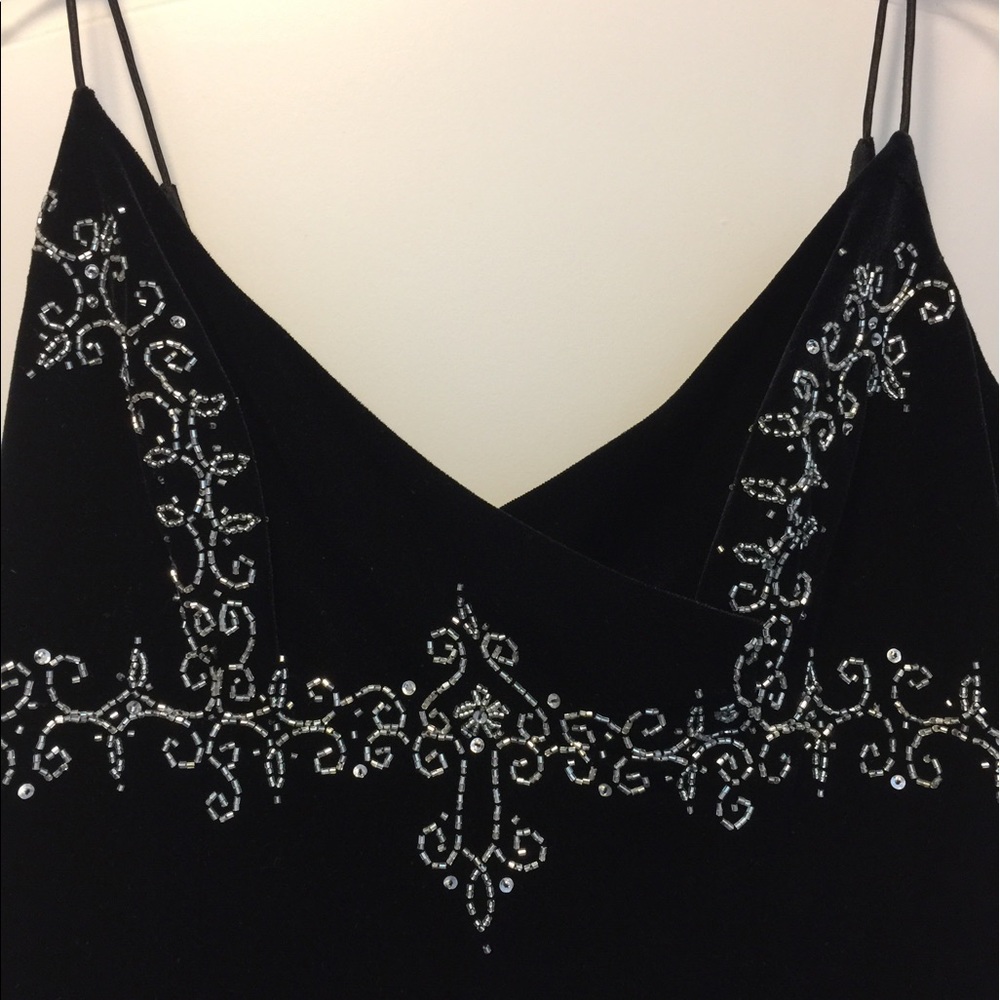 Black velvet maxi dress