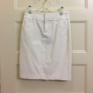 Banana Republic pencil skirt, white, size 0