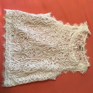 White lace tank size S