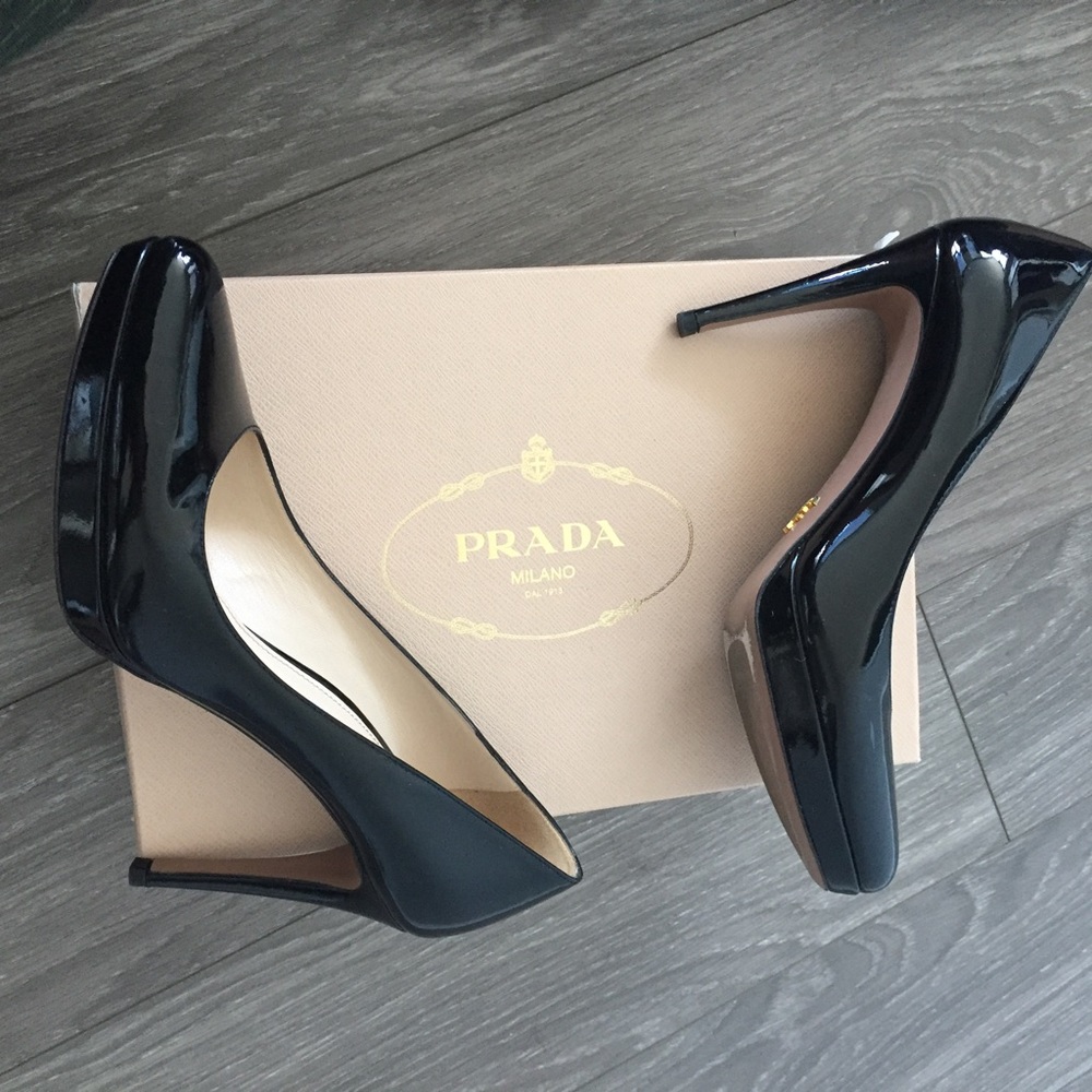 Prada patent leather pumps