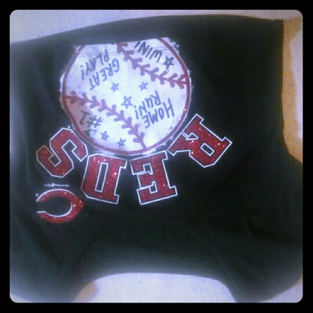 Cincinatti Red's Bling/Crop tee!.sz.xs-M J/A.!