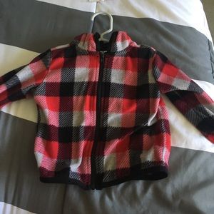Red plaid hoodie