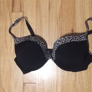 VS PUSH UP BRA BLACK LEOPARD