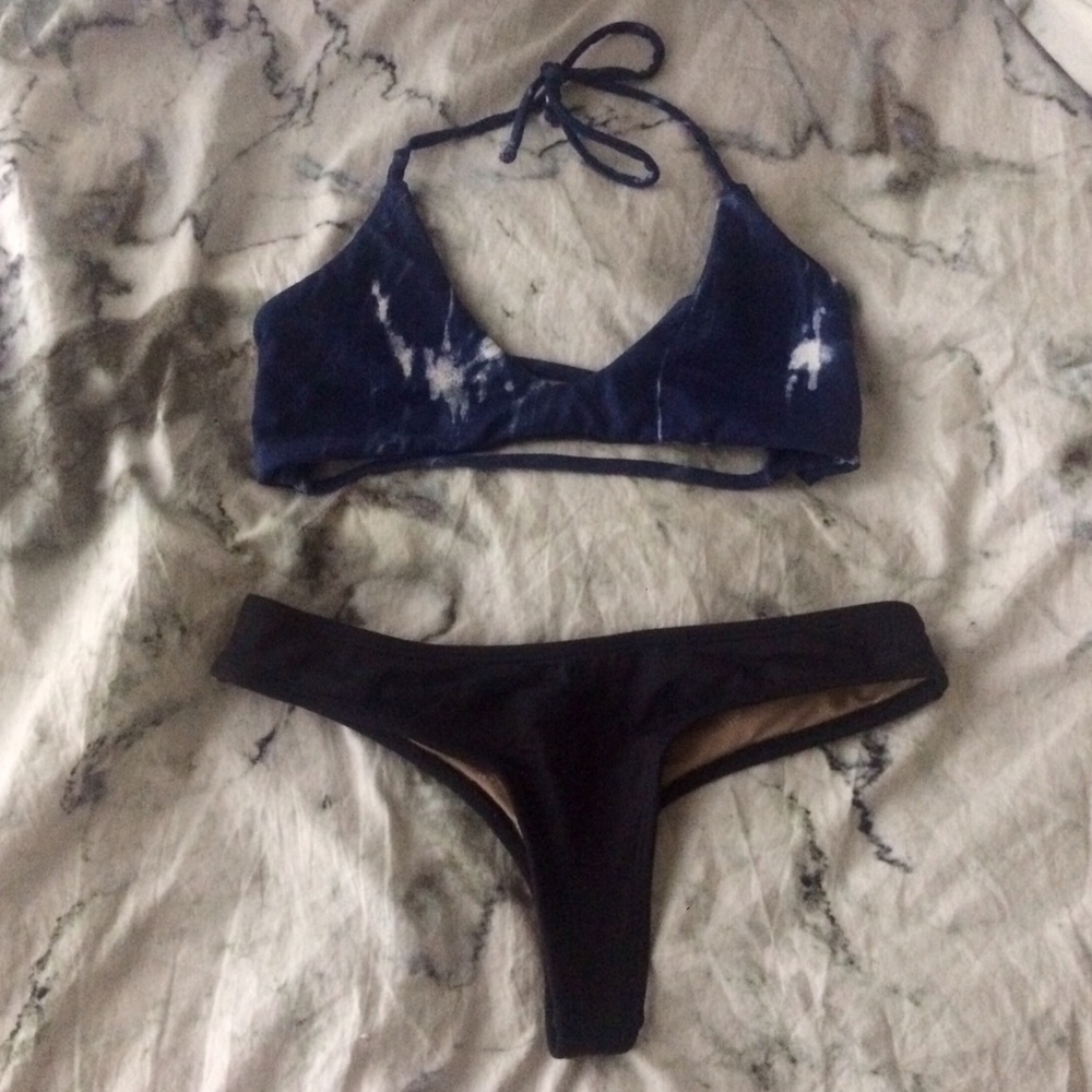 Midori Black Cheeky Bikini Bottom