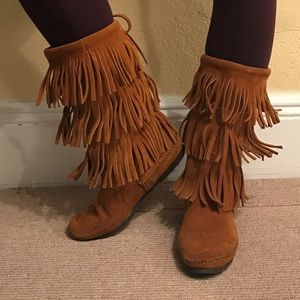 Minnetonka Fringe Boots