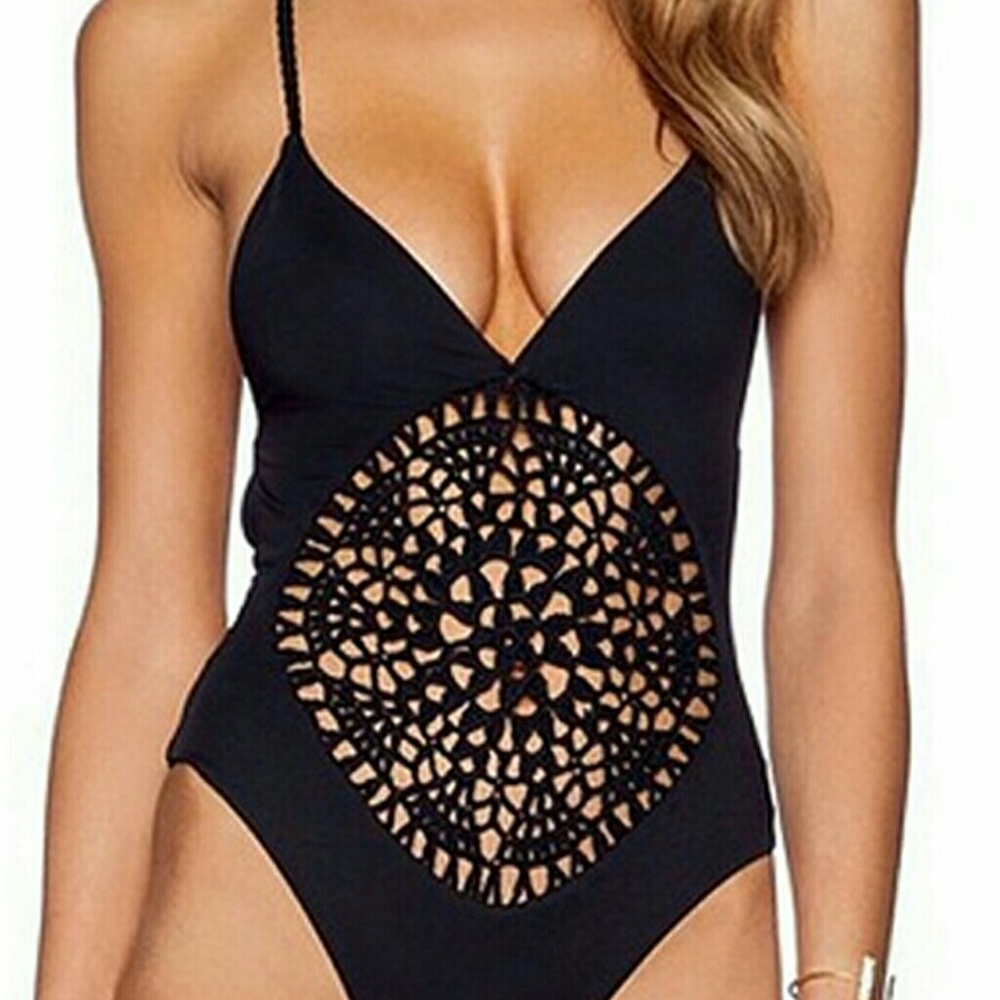 One piece black swimsuit