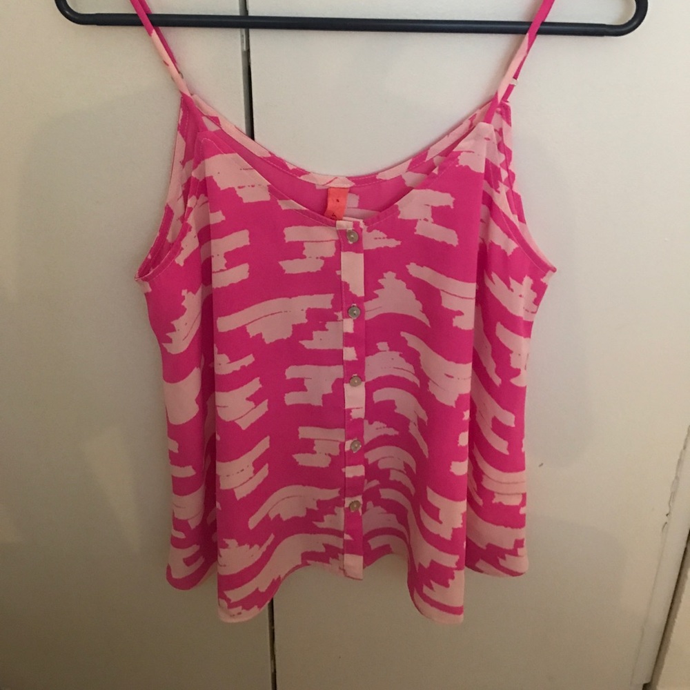 Pink Aztec pattern tank top