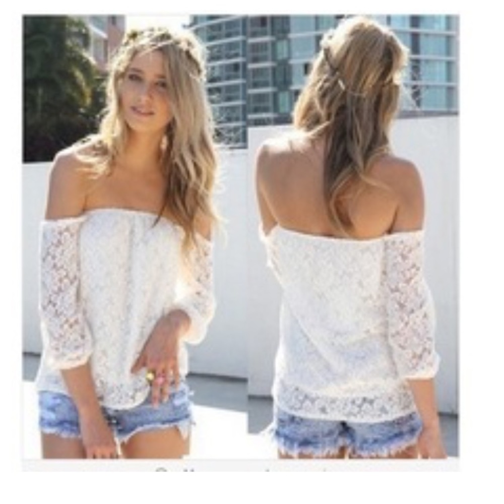 White off the shoulder blouse
