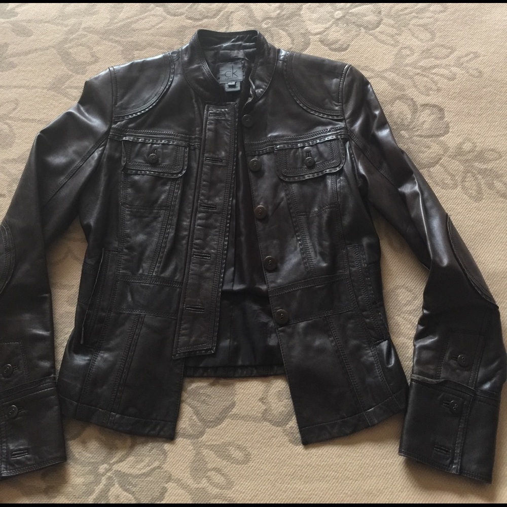 CK leather jacket