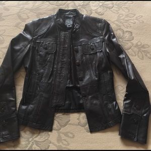 CK leather jacket