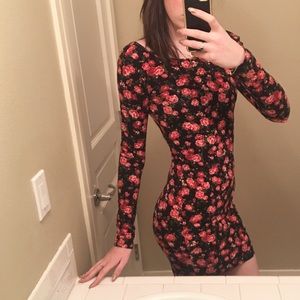 Floral Body Con Dress
