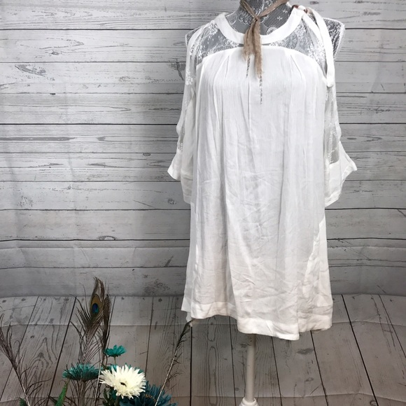 NWT Free People Cold Shoulder Top White - Picture 6 of 7