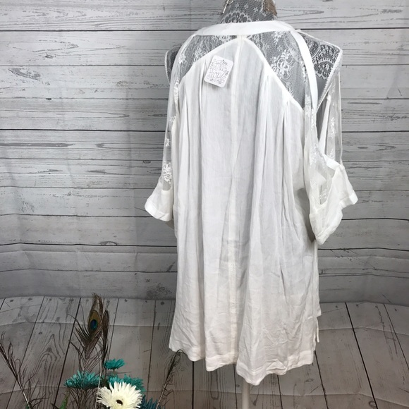 NWT Free People Cold Shoulder Top White - Picture 3 of 7