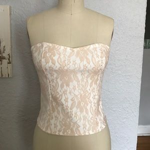Floral lace corset