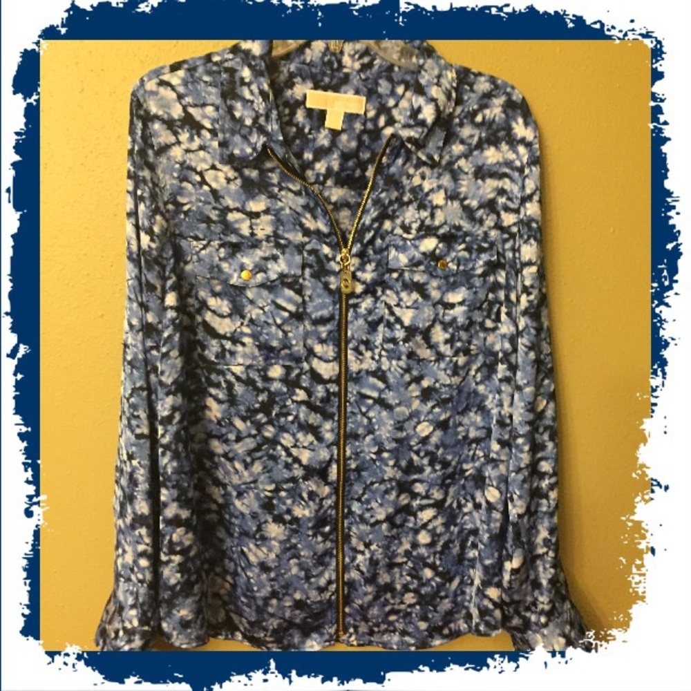 Michael Kors xl zip front top