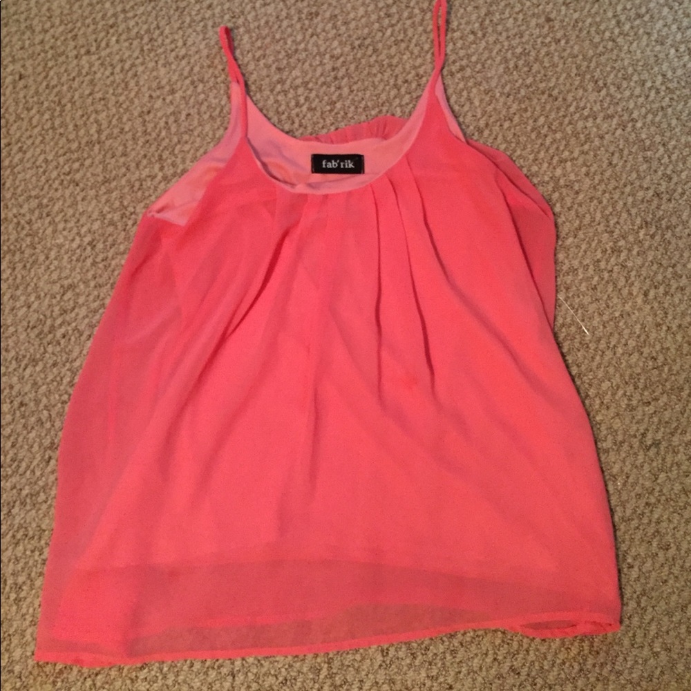 A sheer tank top