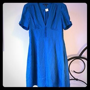 100% Silk blue dress