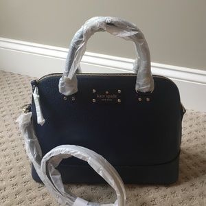 Kate spade navy leather handbag.  brand new